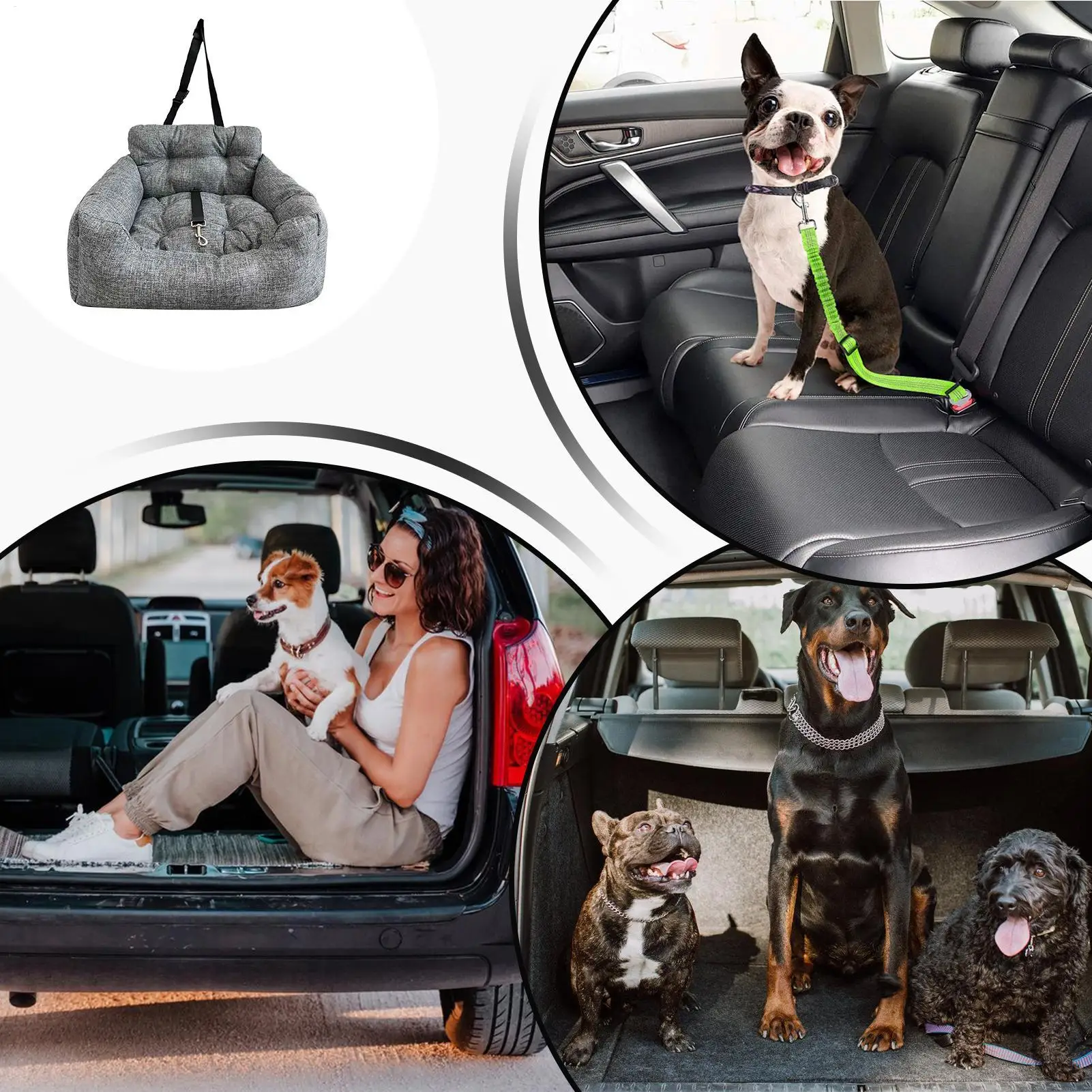 

Автомобильная кровать для собак, регулируемые складные подушки безопасности, автомобильная кровать для домашних животных для путешествий, летний зимний багажник, интерьер для щенков