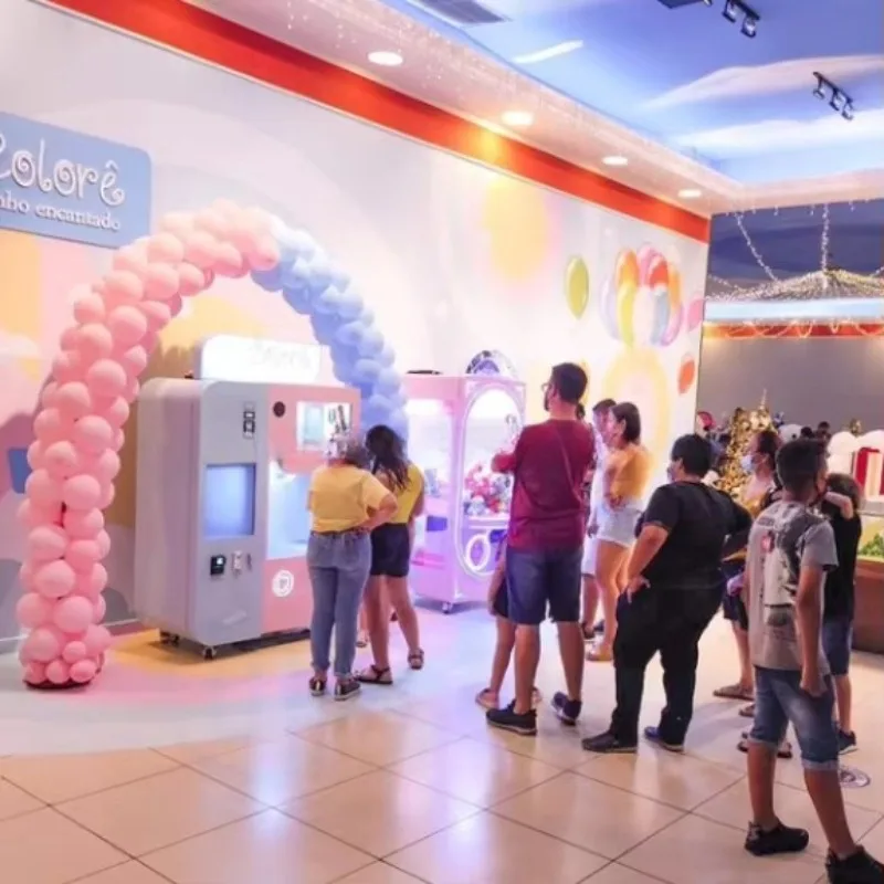 Smart Cotton Candy Machine Cotton Candy Vending Machine with Robotic Arm