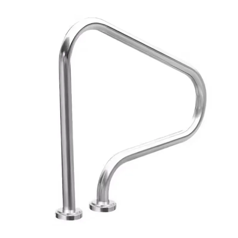 سلم حمام سباحة من الفولاذ المقاوم للصدأ الفاخر، درابزين السلم المتحرك الربيعي الساخن، ملحق حمام السباحة #5