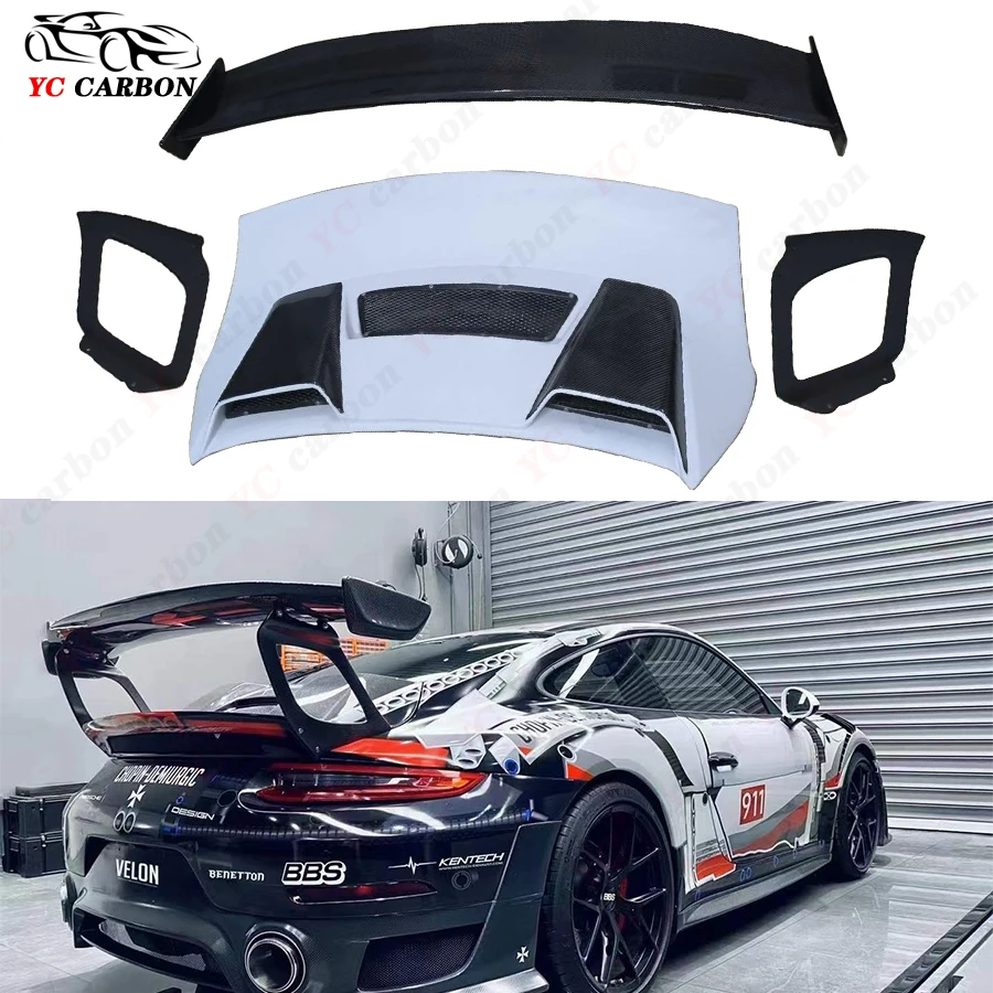 

For Porsche 911 991.1 991.2 GT2RS Style High quality Carbon Fiber Spoiler Rear Wing Auto Racing Car Styling Tail Lip Wing