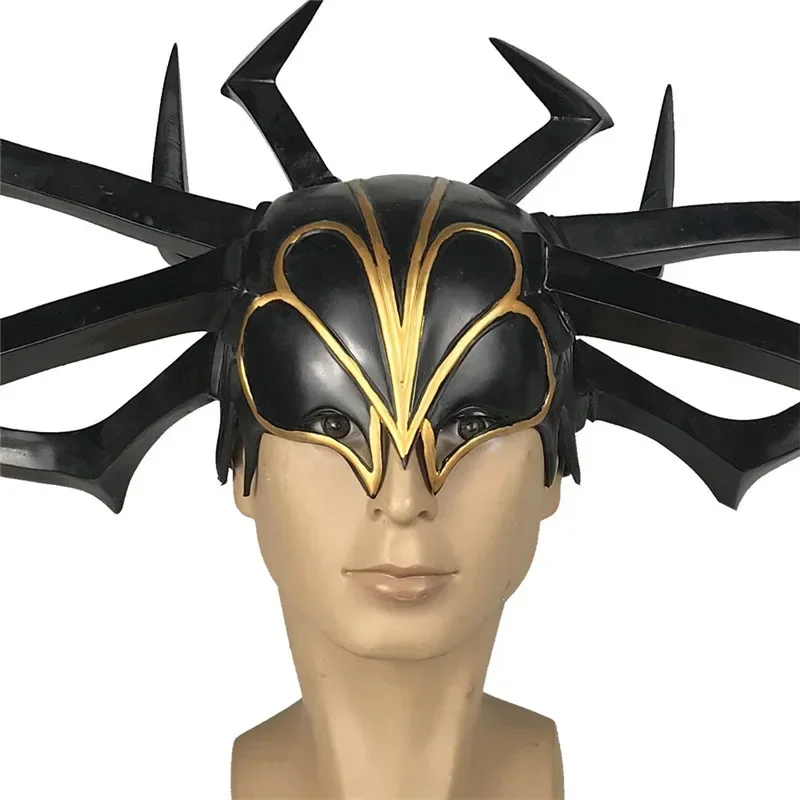 Movie Thor 3 HeLa Cosplay Headdress Death Goddess PVC Helmet Adult Women Men Halloween Party Performance Props MN12