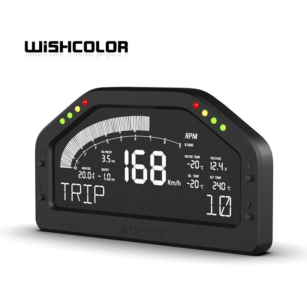 Wishcolor DO926NB Multifunctional Racing Dashboard with Seven Color Backlight 9V-16V 9000RPM for SINCO TECH