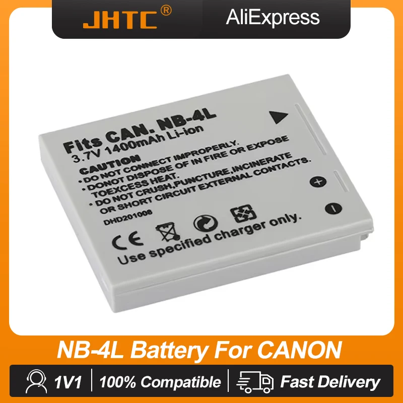 Batteria NB-4L 4L per Canon IXUS 30 40 50 55 60 65 80 100 I20 110 115 120 130 IS 117 220 225 230 255 NB 4L 1400mAh batterie