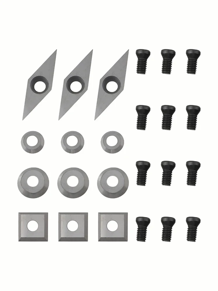 Carbide Cutters Inserts Set Lathe Turning Tools Include 4 Types Of Cutting Tools Woodworking Tools For Wood Lathe Turning Tools