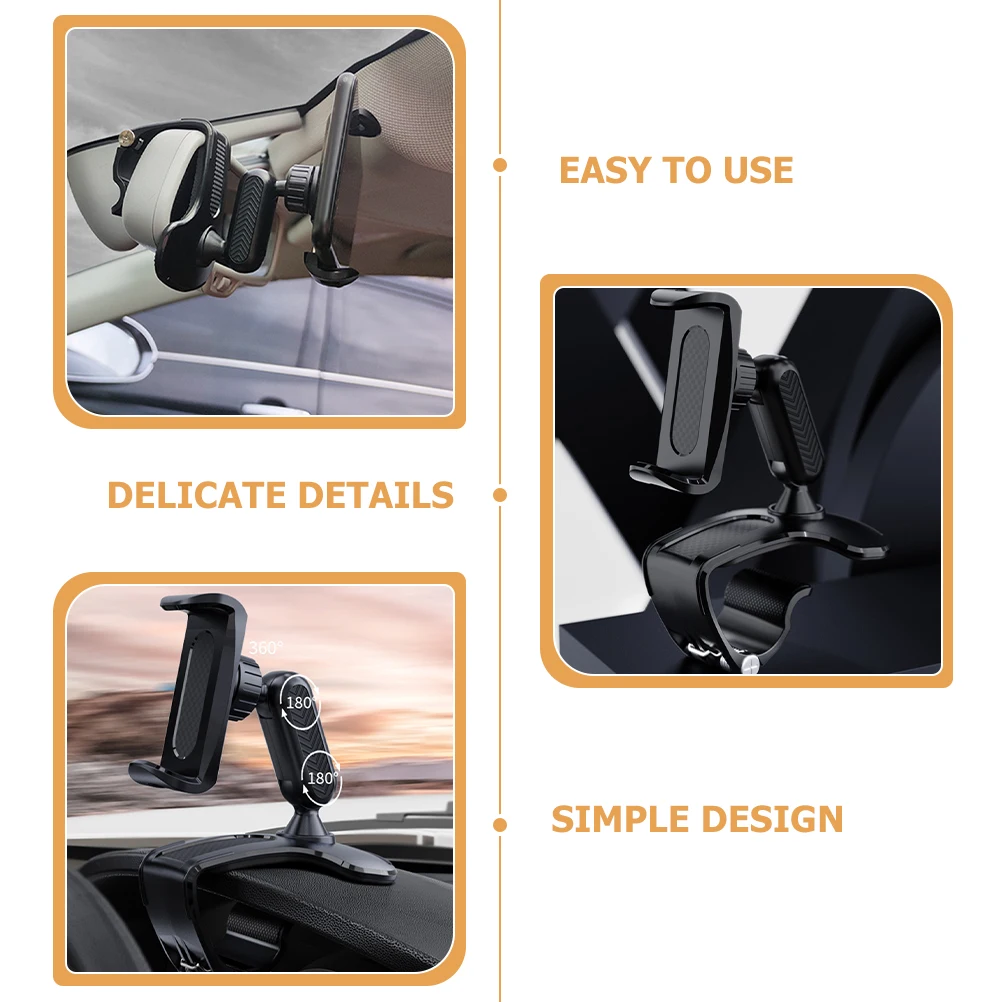 

Car Phone Holder Mount Dashboard Rear View Mirror Various Phone Sizes Stable Reliable Easy Install Carry Universal Practical