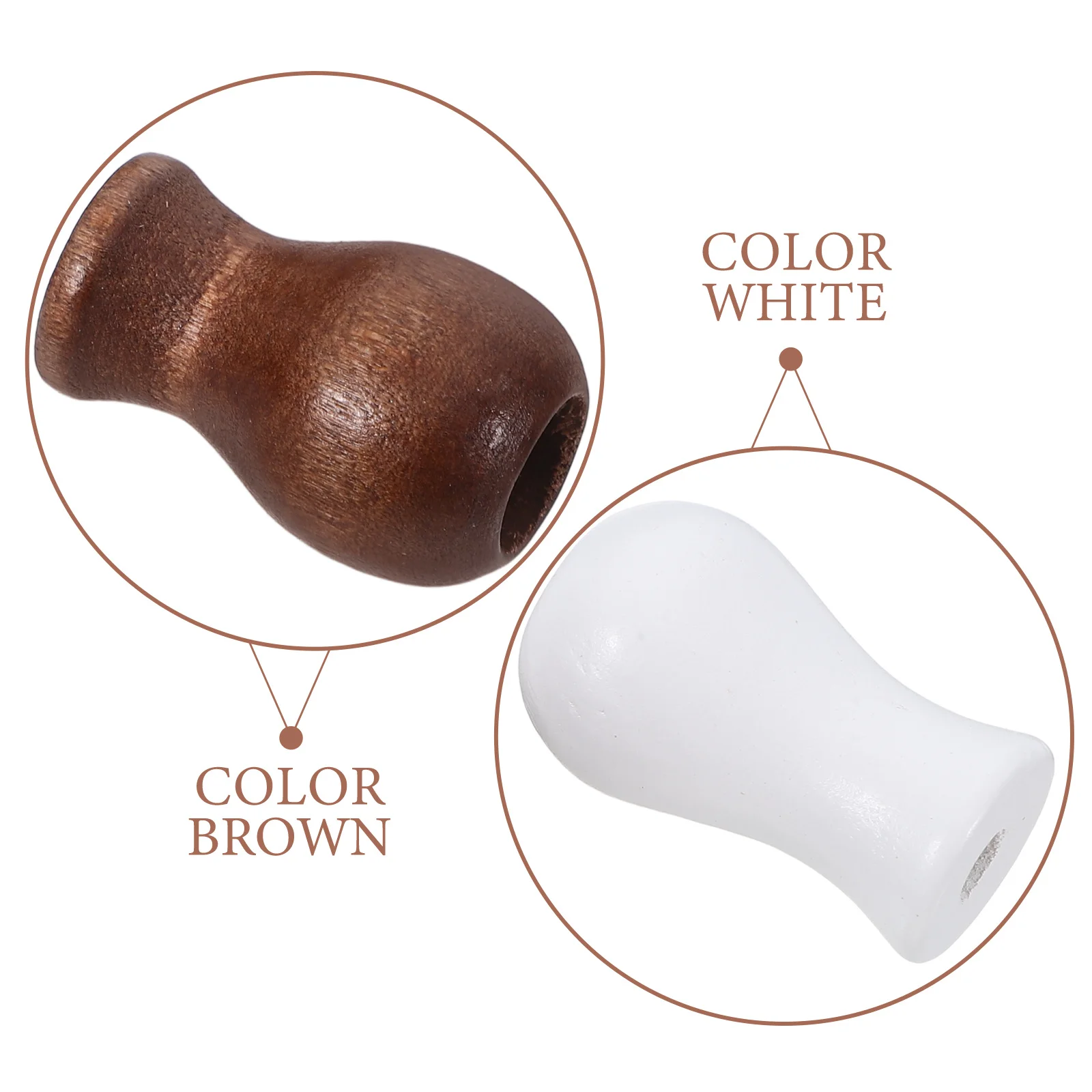 

8 Pcs Wooden Beads and Pendants Curtains Blind Pull Cord Ends Tassels Knobs Pulls