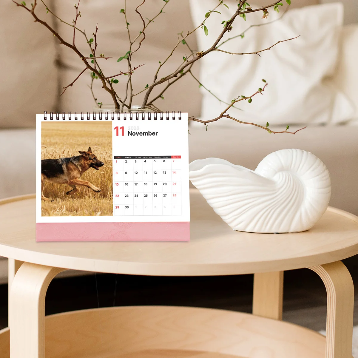 1 قطعة تقويم مكتبي أنيق على شكل الراعي الألماني لمكاتب المنزل والمكتب مناسبة لعشاق الكلاب هدية مثالية لعام 2026 للعام الجديد #6