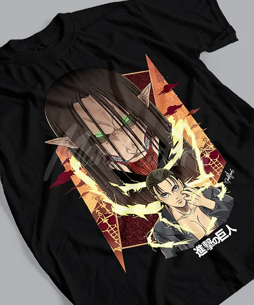 T-shirt For Anime Attack on Titan Eren Titán Fundador