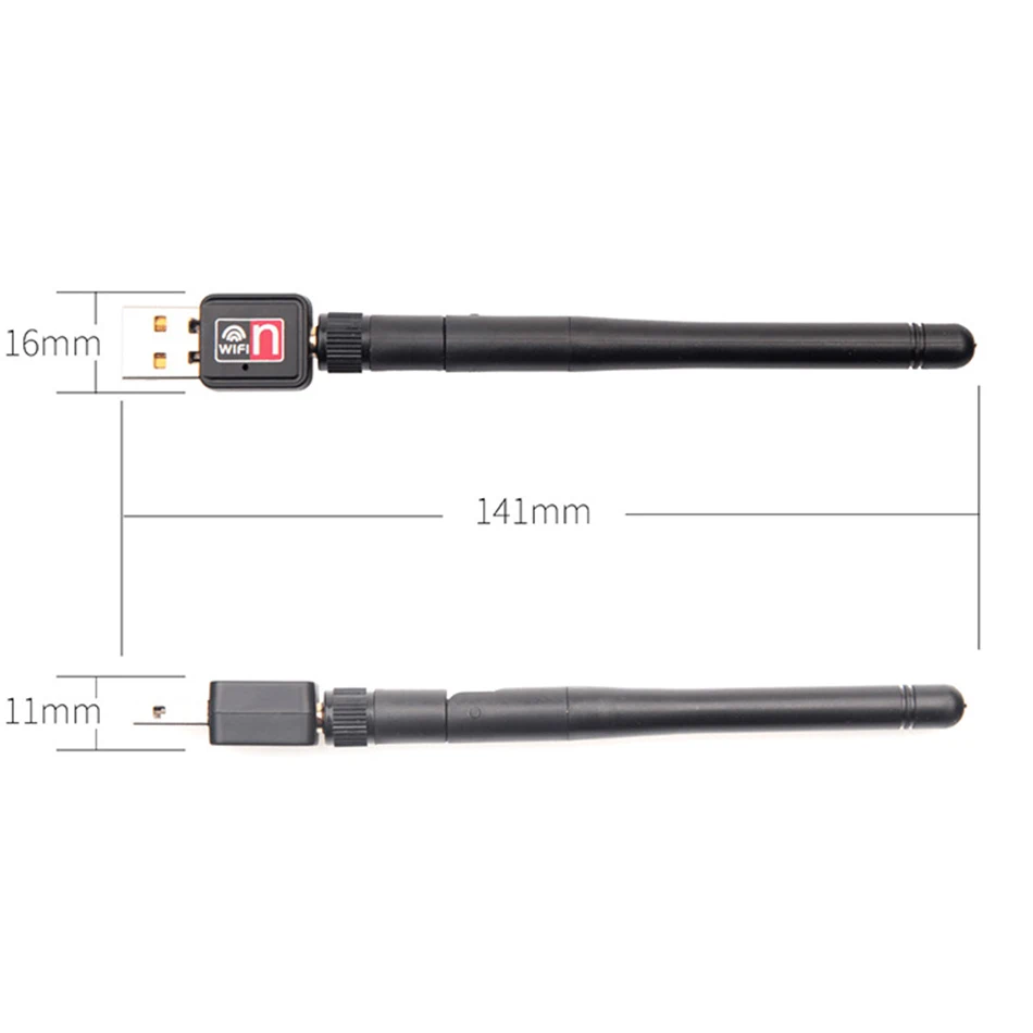 2.4G USB 와이파이 어댑터, 150M 와이파이 동글, 와이파이 수신기, 무선 네트워크 카드, 802.11b/n/g 와이파이 이더넷, PC Win 10 RTL8188 칩용