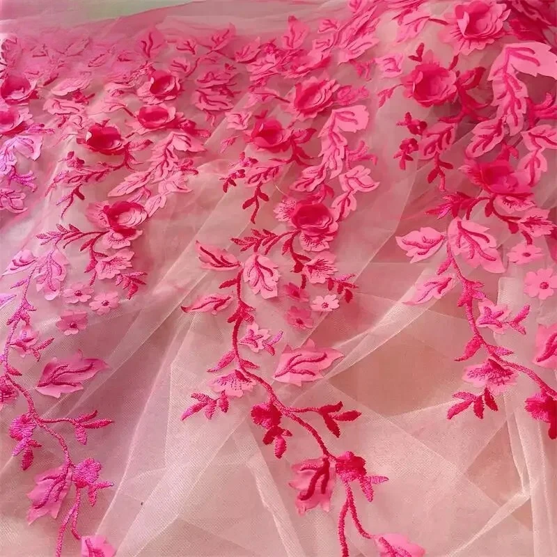 19 لون نسيج دانتيل زهرة ثلاثية الأبعاد عالي الجودة. فستان الزفاف DIY ملابس الأطفال الخياطة النسيج خلفية الديكور الملحقات #1