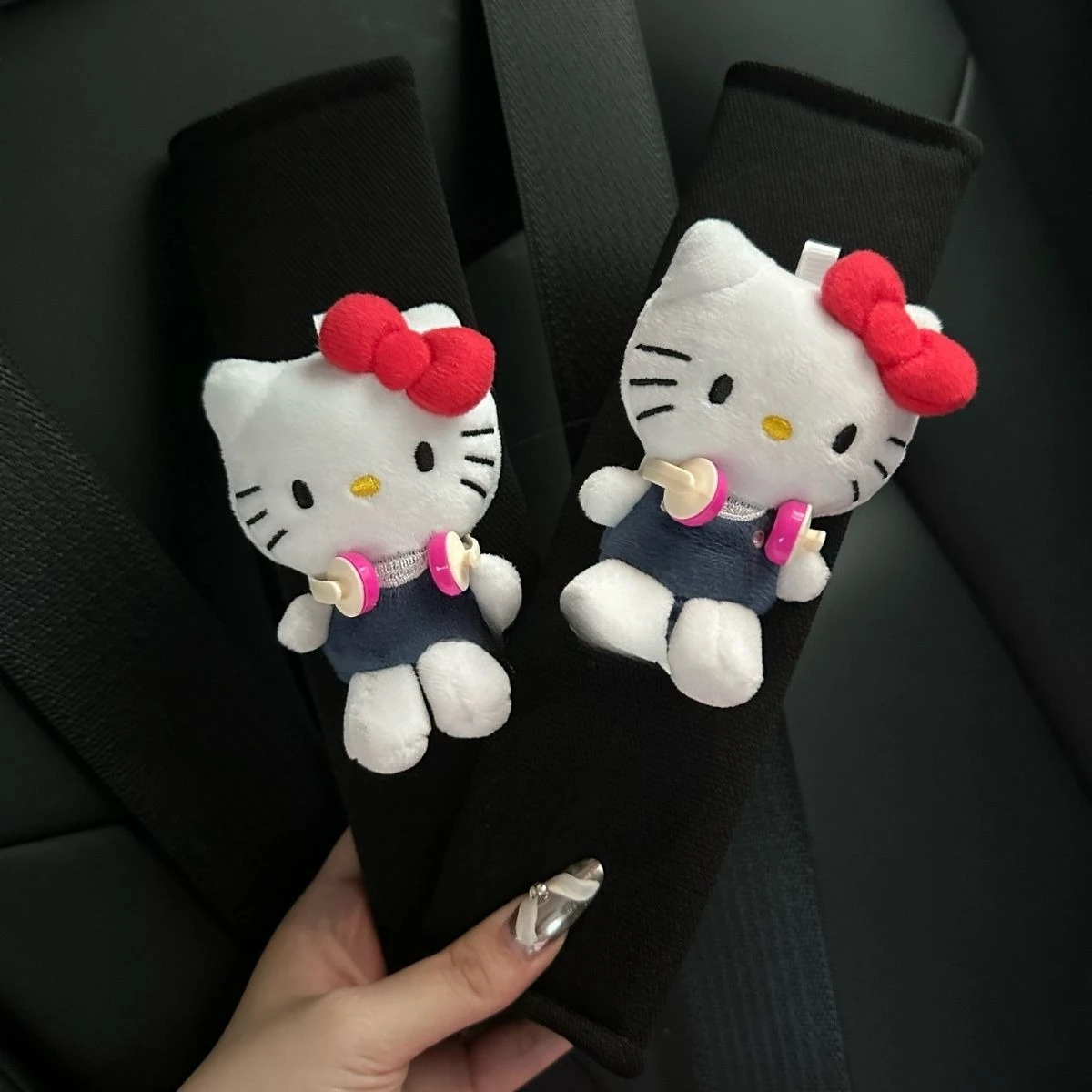

Hello Kitty Cartoon Extended Seat Belt Covers for Men And Women Safety Shoulder Protectors Car Interior Decor Auto Accessories