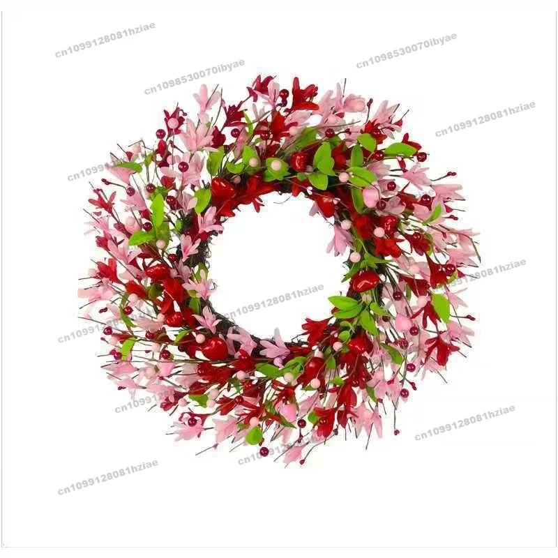 Simulated Multi-colored Spring and Summer Valentine's Day Wreaths, Spring Decorations, Door Hanging Wreaths