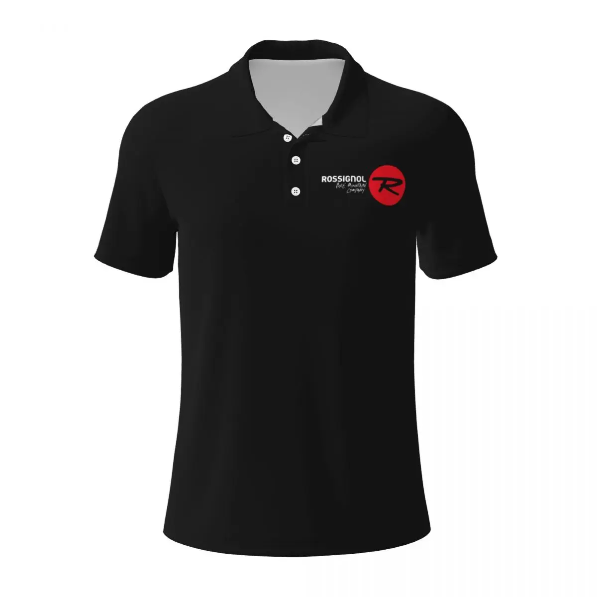 White Rossignol Logo Polo Shirts for Men Casual Solid Color Mens Polos Brand Versatile Clothing