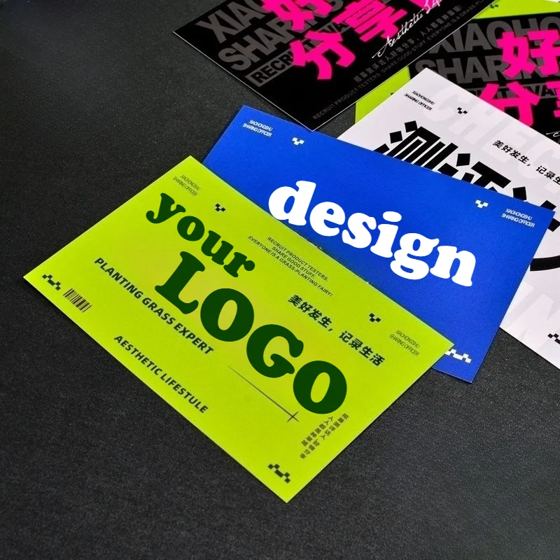 

100-1000Pcs Custom Business Cards Printing Service, Personalized Name Cards with Custom Logo High Quality Double Sided Design