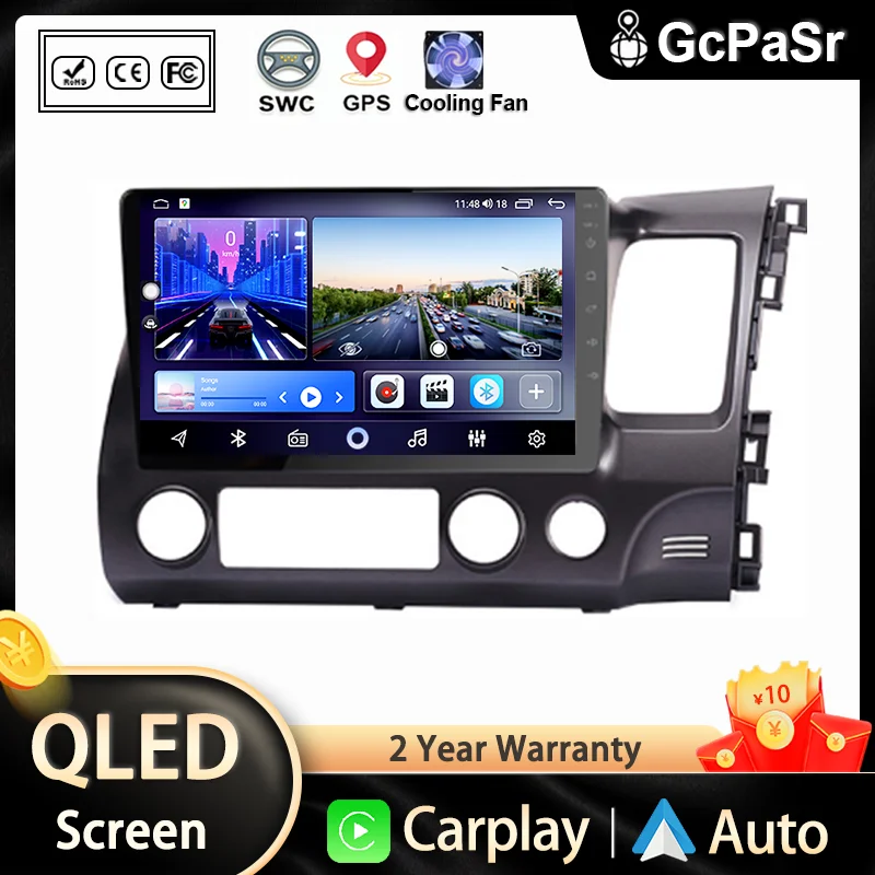 

Android 13 Auto Radio For Honda Civic RHD 2005-2012 No 2din DVD Touch Screen Stereo HeadUnit High-performance CPU Dash Cam DVD