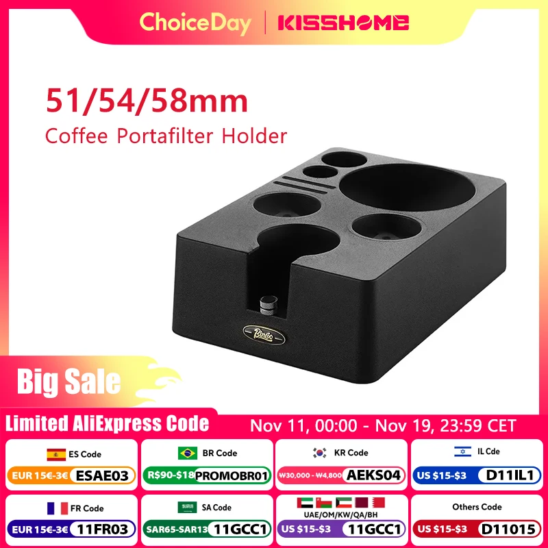 

Tamping Station Coffee Filter Tamper Holder Stand Knock Box Portafilter Rack 51mm 58mm Espresso Accessories Barista Tools Holder