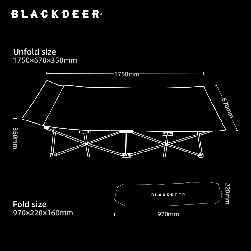 BLACKDEER 2018 New Camping Mat Sturdy Comfortable Portable Folding Tent Bed Cot Sleeping Oxford Outdoor Camping Bed