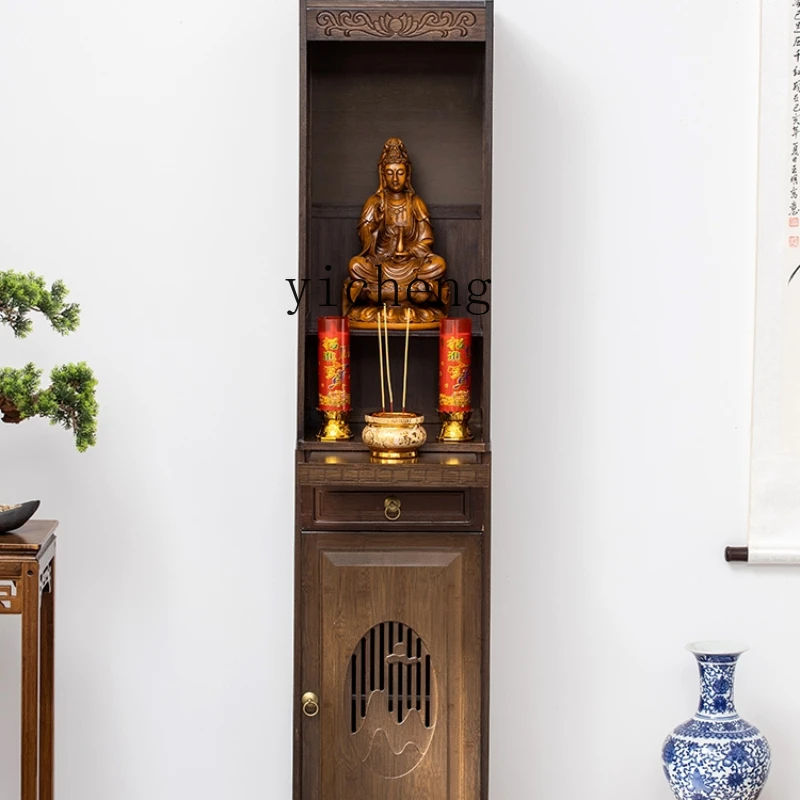 

YY Buddha Niche New Chinese Style Clothes Closet Altar Buddha Shrine Worship Table Home Altar Cabinet