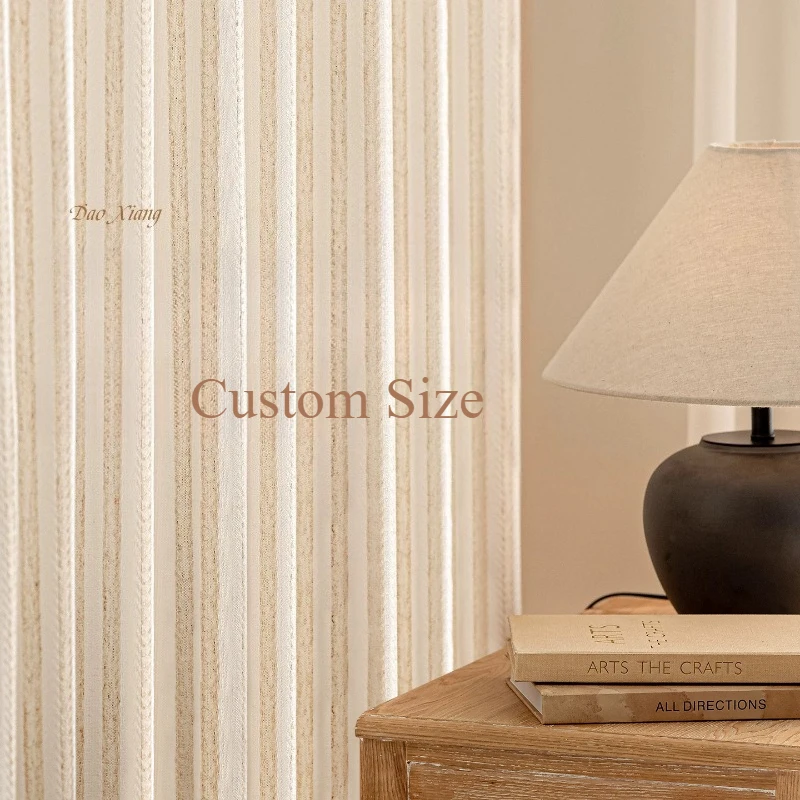 Curtain Sheer Voile - Rice-Blossom Yarn-Dyed Jacquard Sheer Curtain Cotton-Linen