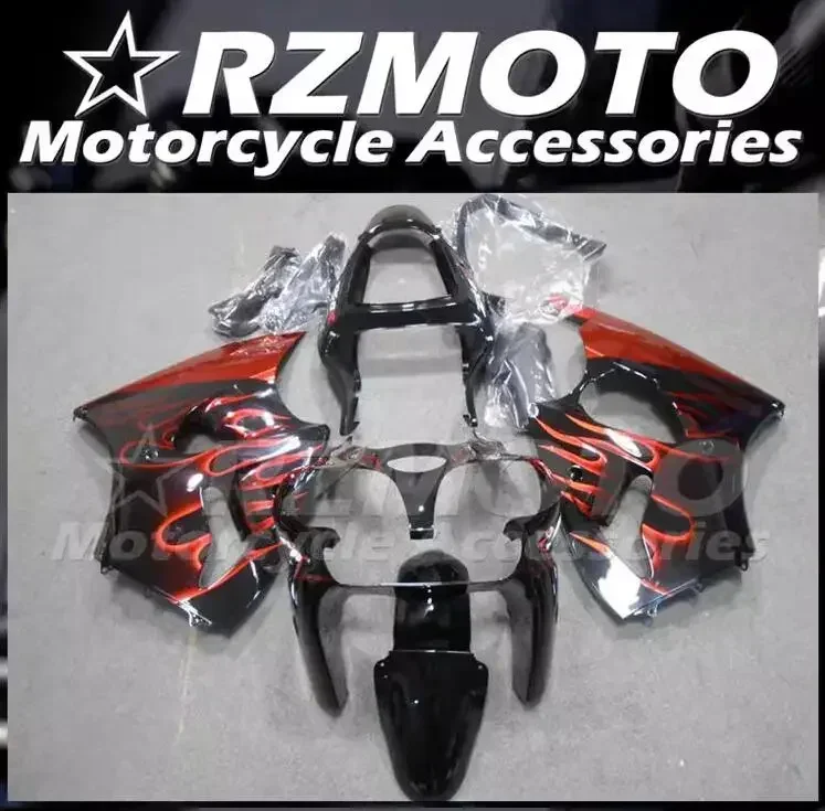 4Gifts Nuovo kit carene ABS adatto per KAWASAKI ZX-6R 2000 2001 2002 00 01 02 Set carrozzeria personalizzato rosso fiamma