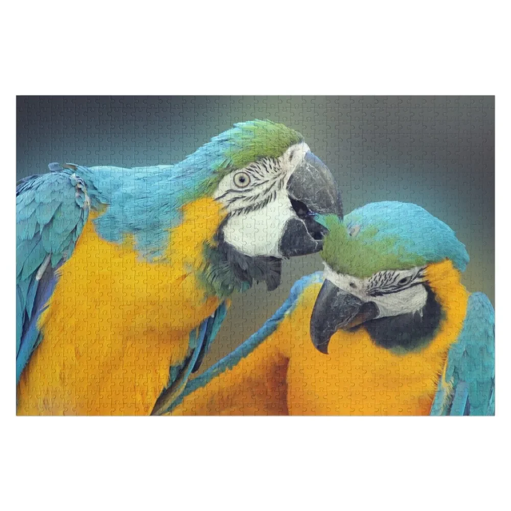 Love forever - A couple of macaws Jigsaw Puzzle Adult Wooden Wooden Boxes Personalised Toys Customized Picture Puzzle