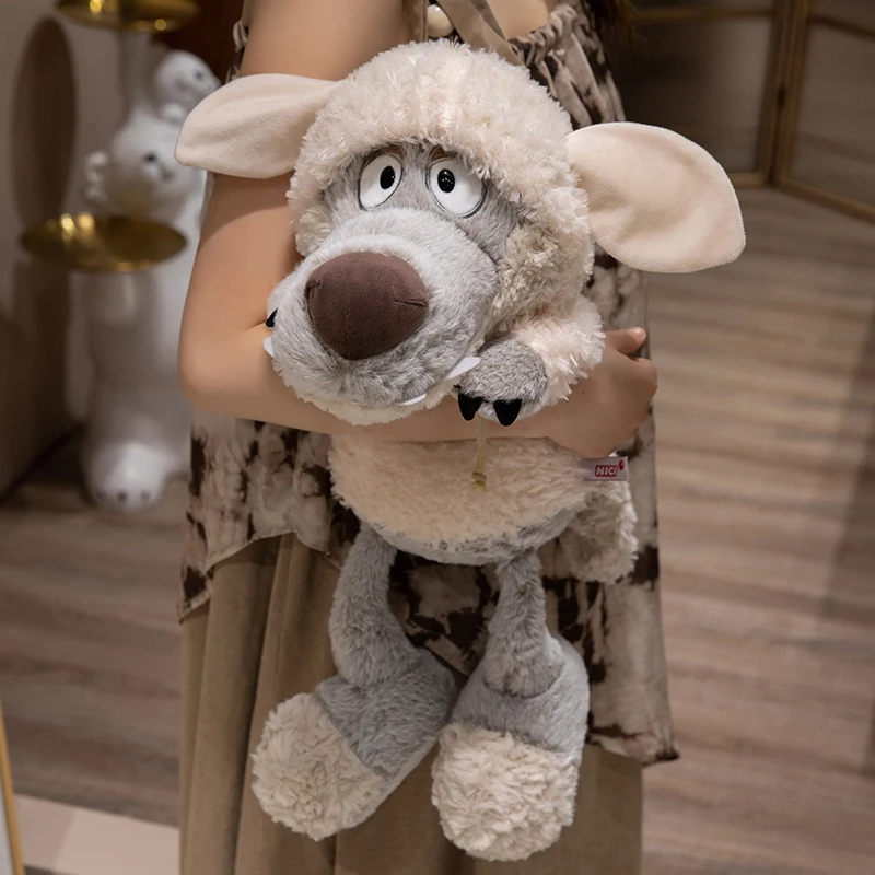 Weicher Wolf in Schafsleder Plüschtier Kreatives Gefülltes Märchenhaftes Tier Kawaii Geschenk für Halloween – Detail 6