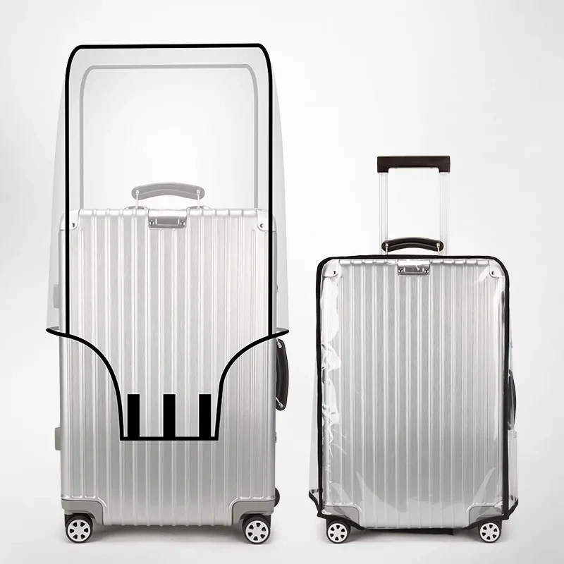 Transparent PVC Luggage Cover for Cross-border Travel, Suitcase Protective Sleeve with Handle, Dustproof Sports Design