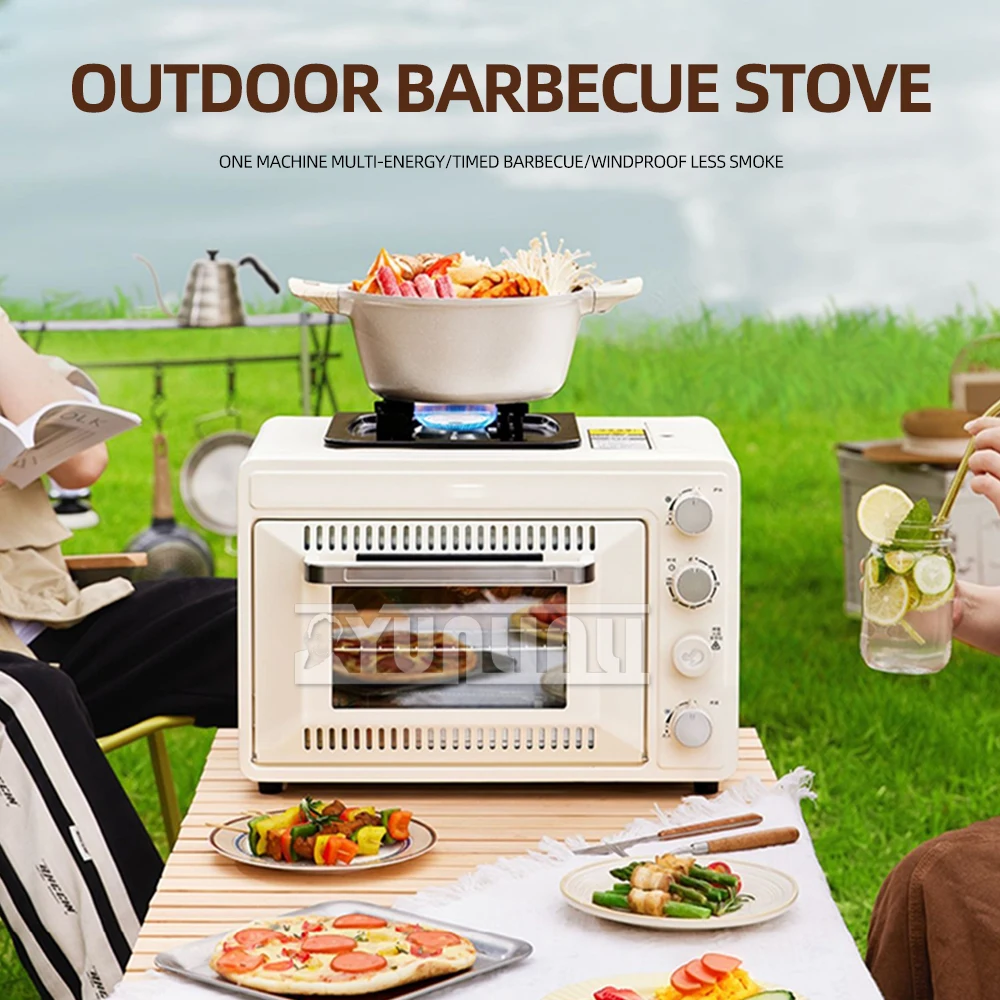 Good Quality Household multi-functional outdoor gas pizza oven, 2-in-1 card oven, portable small baking ovenGood Quality