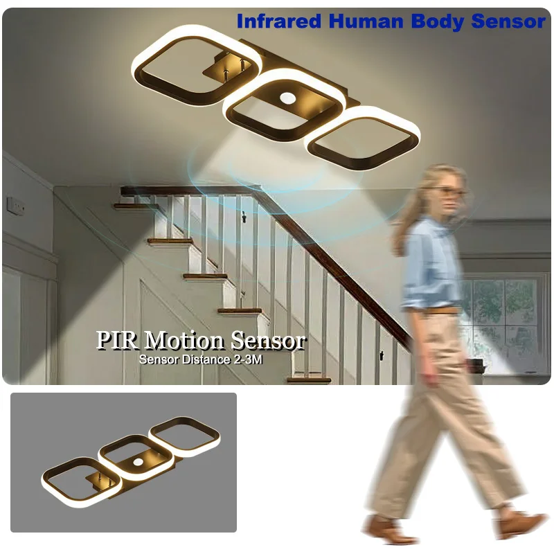 

Nordic PIR Motion Human Sensor LED Ceiling Lights for Corridor Aisle Induction LED Ceiling Lamps Decor for Bedroom Balcony Home