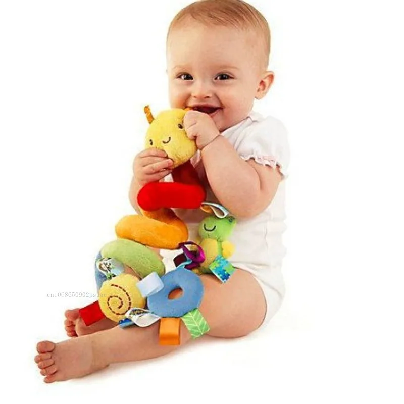Plush Baby Bed Hanging Toy Educational Toy for Newborns Hanging Infant Crib Spiral Stroller Toy Stroller Hanging Accessories