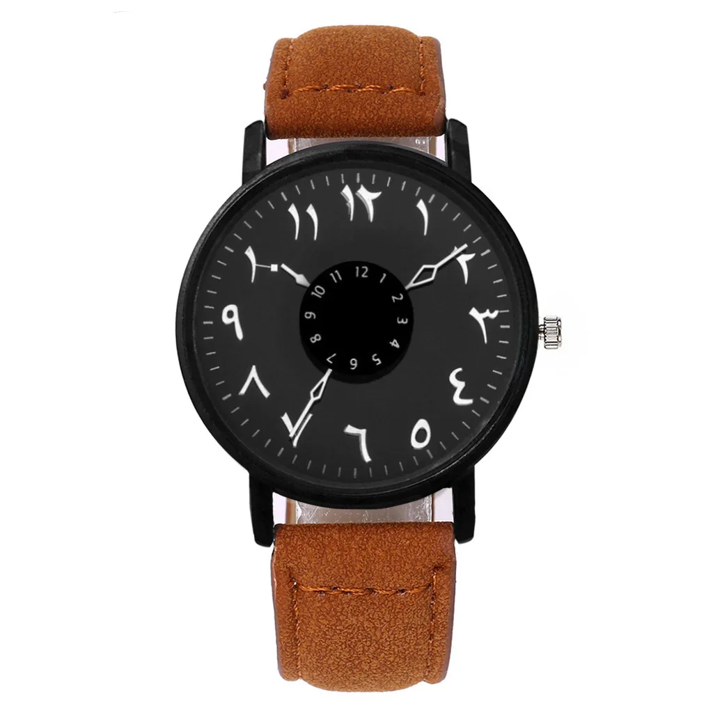 Casual Frosted Belt Small Delicate Women Arabic Numbers Watch Luxury Leather Fashion Creative Dial Simple Style Quartz Watches