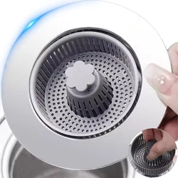 Kitchen Sink Filter 3 in 1 Pop Up Core Detachable Strainer Drain Basket Anti-clogging Sink Stopper Plug Kitchen Waste Collector