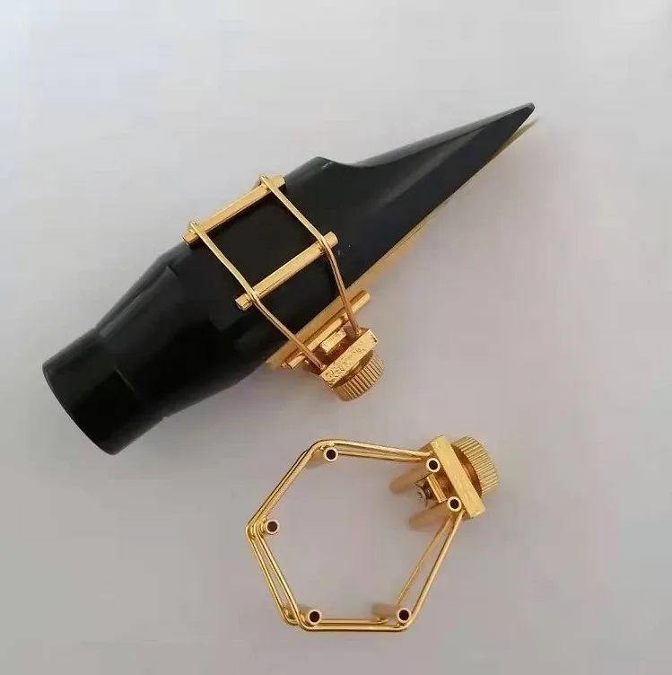 New saxophone mouthpiece ligature Clarinet soprano/tenor/alto gold-plated saxophone bakelite mouthpiece special clip accessorie