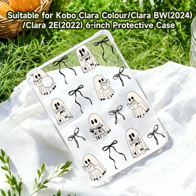 Transparent colored e-reader protective case,shockproof and durable shell,suitable for Kindle10/11/12,Kobo Libra Colour e-reader