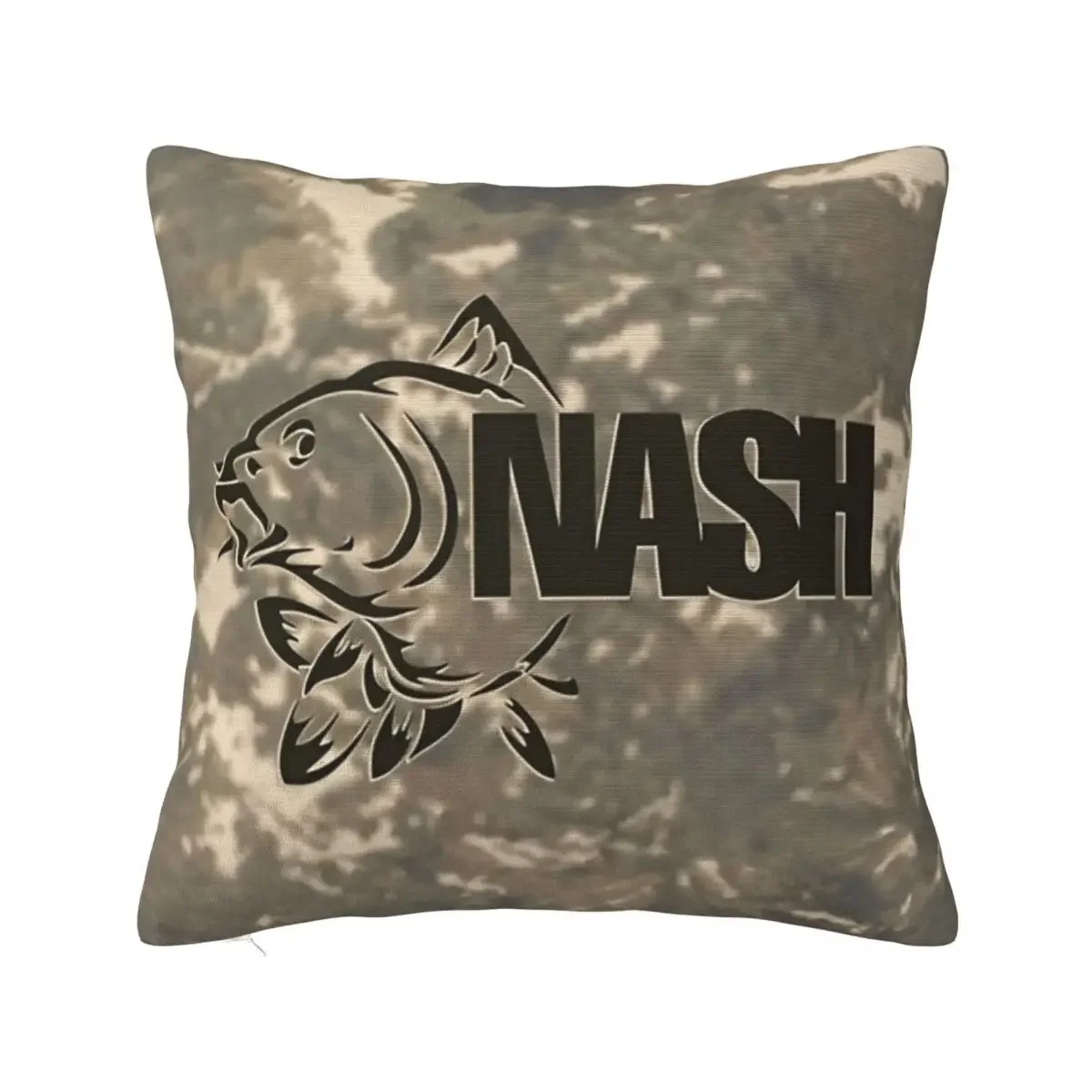 Nash Fishing Logo Pillow Case Carp Fish Tackle Angling Cushion Cover  Polyester Decor Pillowcase for Car
