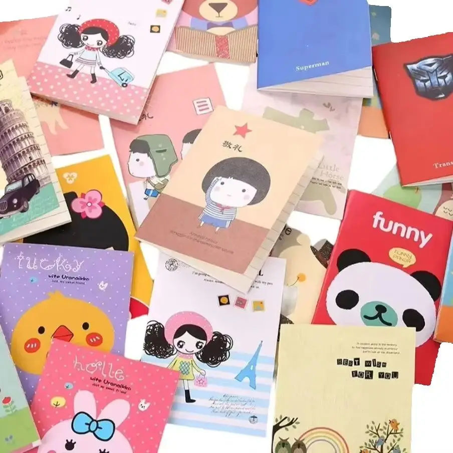 30 Pcs Small Book Cute Small Gift Wholesale Portable Notebook Stationery Mini Notebook with Pocket Book