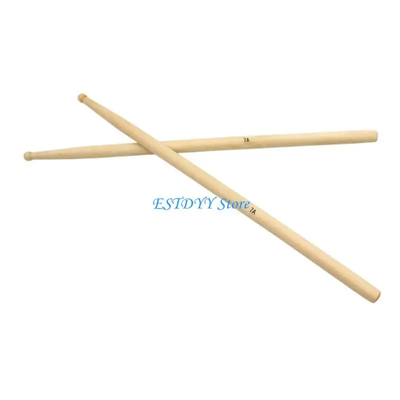 G6DE 1 Pairs Maple Drum Sticks 7A Drumsticks Tip Student Drum Sticks