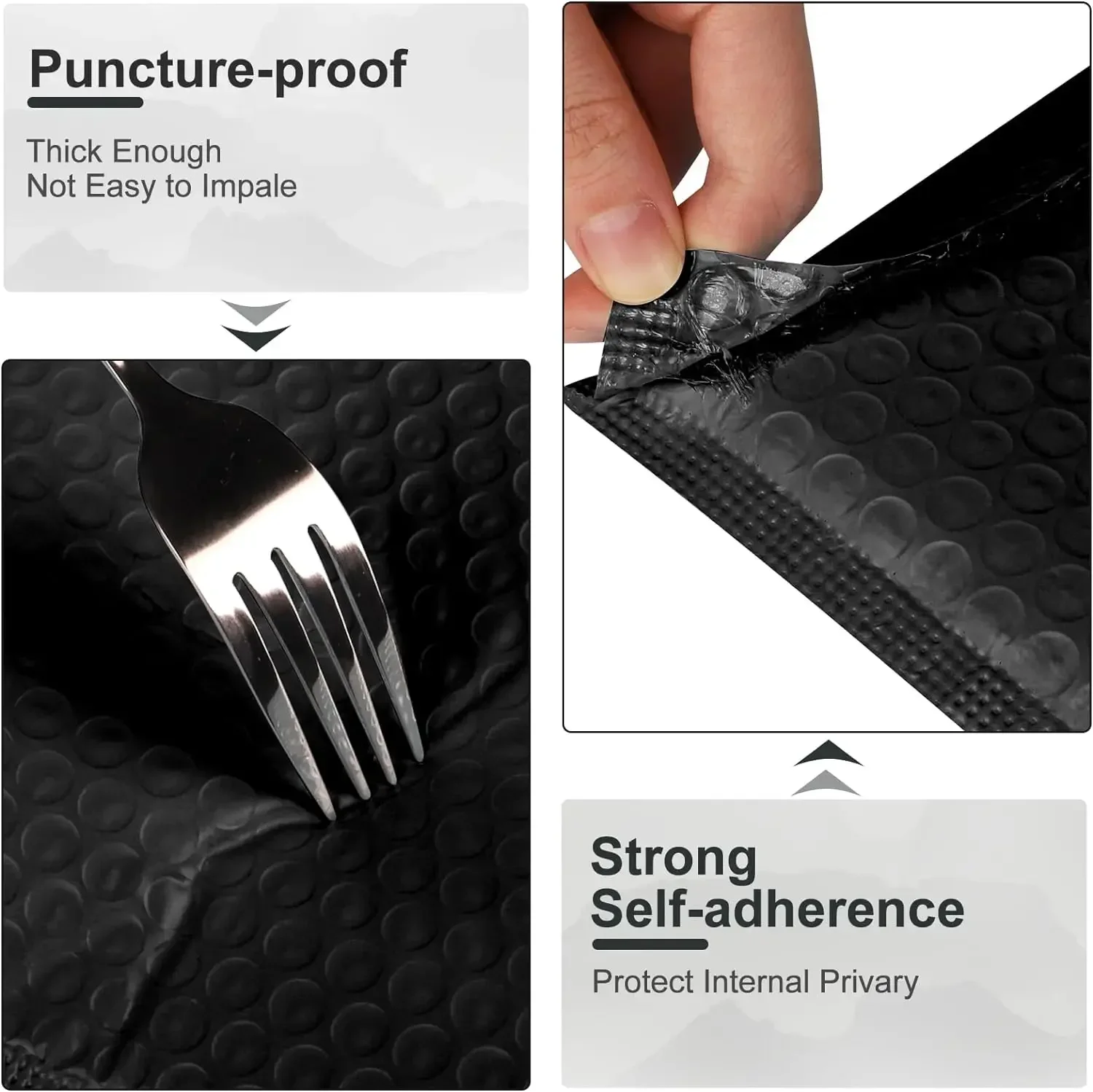 100 Pcs Black Bubble Packaging Envelope Mailing Envelopes Mailer Poly Green Envelope for Shipping Self Seal Bubble Bag Padding