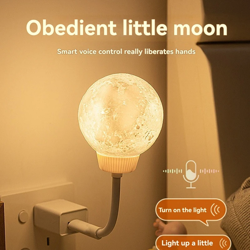 Portable Voice Control USB Light Laptop Light Small Night Light For Bedroom Bedside Reading Sleeping