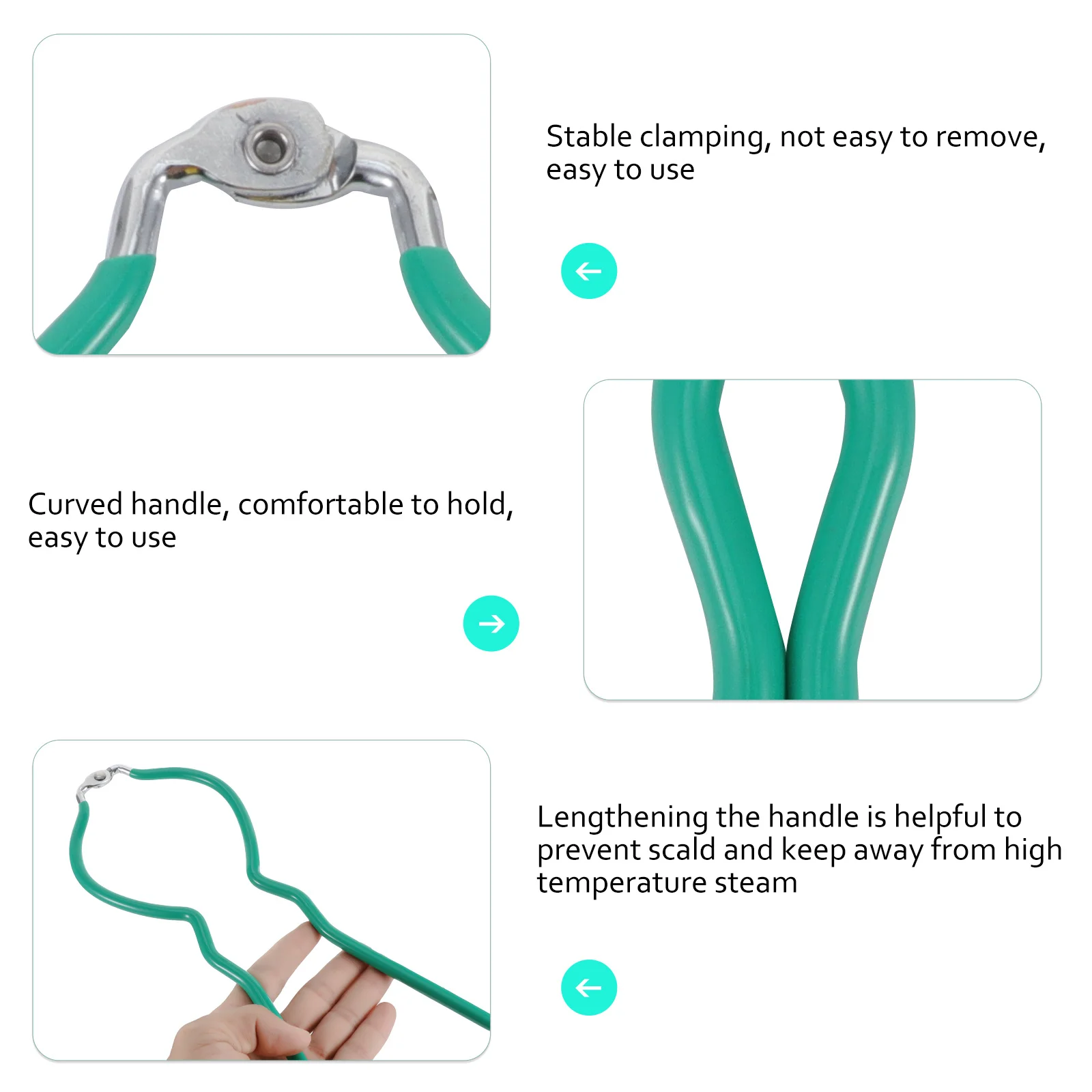 مشبك زجاجة مضاد للانزلاق، ملقط مقاوم للحرارة لزجاجات الأطفال، حامل معقم، أدوات المطبخ متينة #5