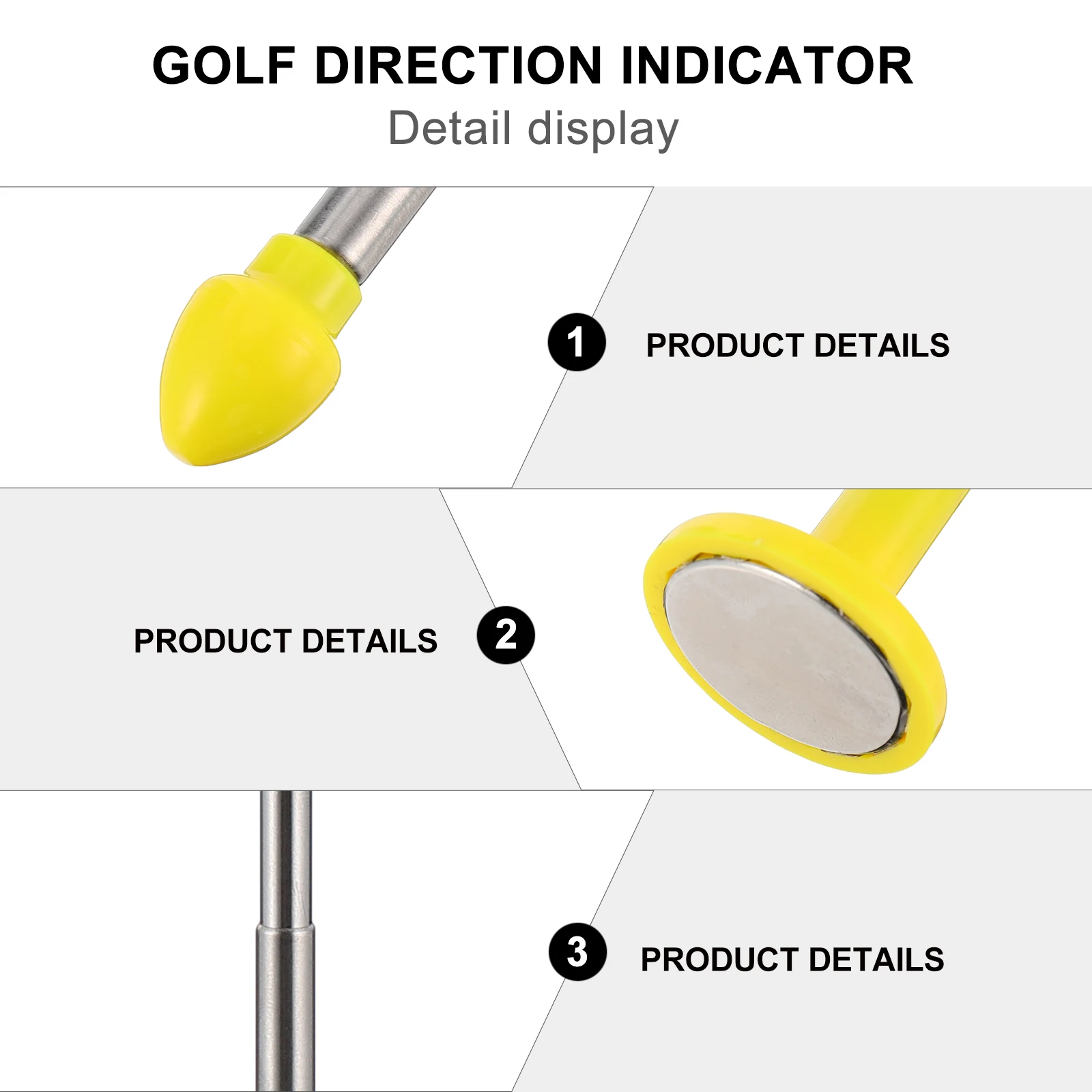 

Golf Alignment Rod Magnetic Swinging Trainer Training Aids Sticks ABS Plastic Base Suction Design Easy Carry Direction Indicator