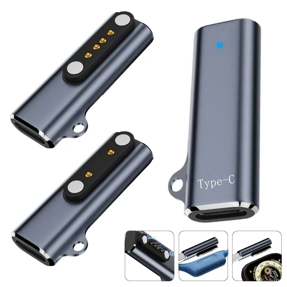 Bone Conduction Headphone Charging Adapter 90 Degree Aluminium Alloy Magnetic Charger Stable Safe Power Connector Smartwatch