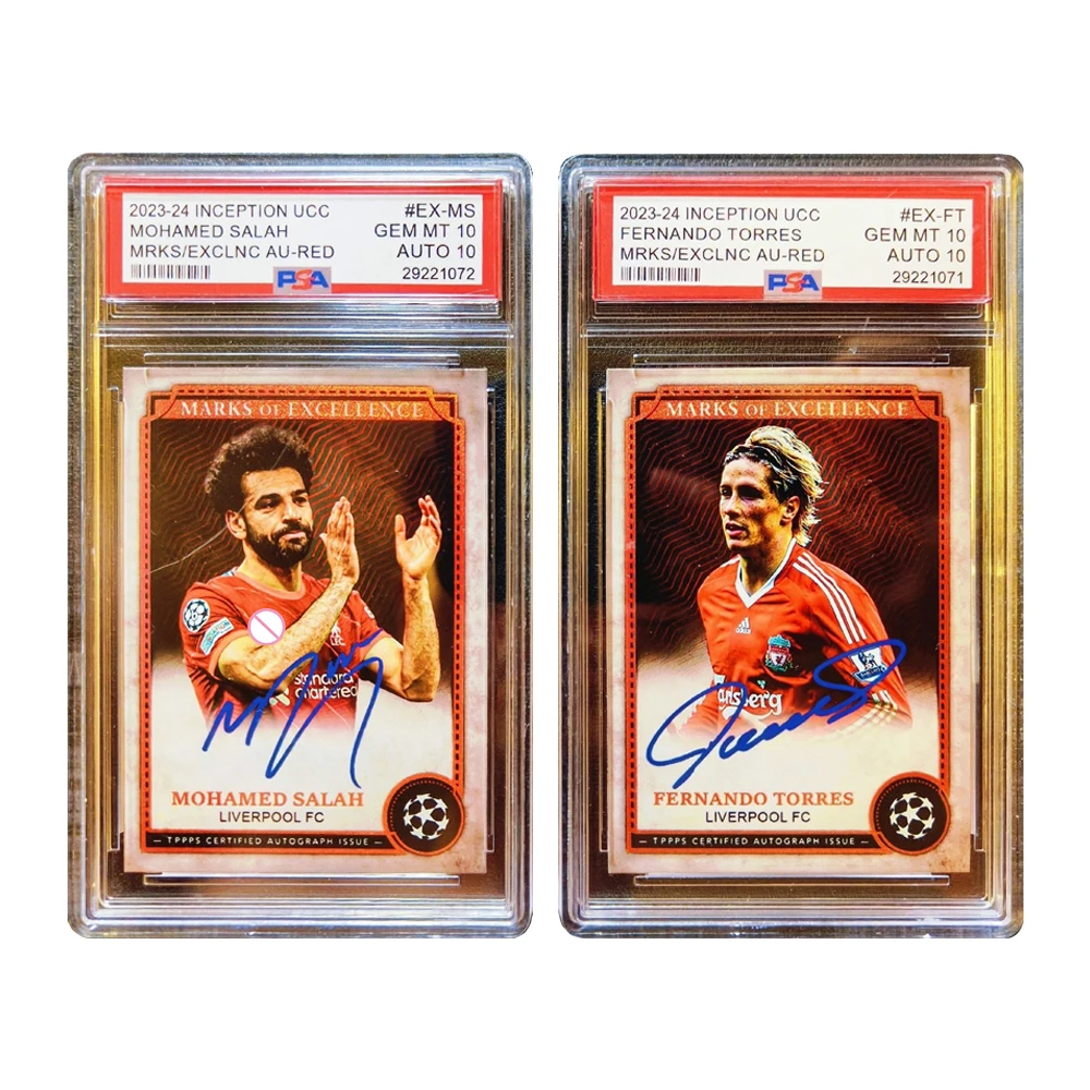 PANINI DIY homemade Mohamed Salah Fernando Torres 2023 Rated collectible card brick Football boy Christmas birthday gift