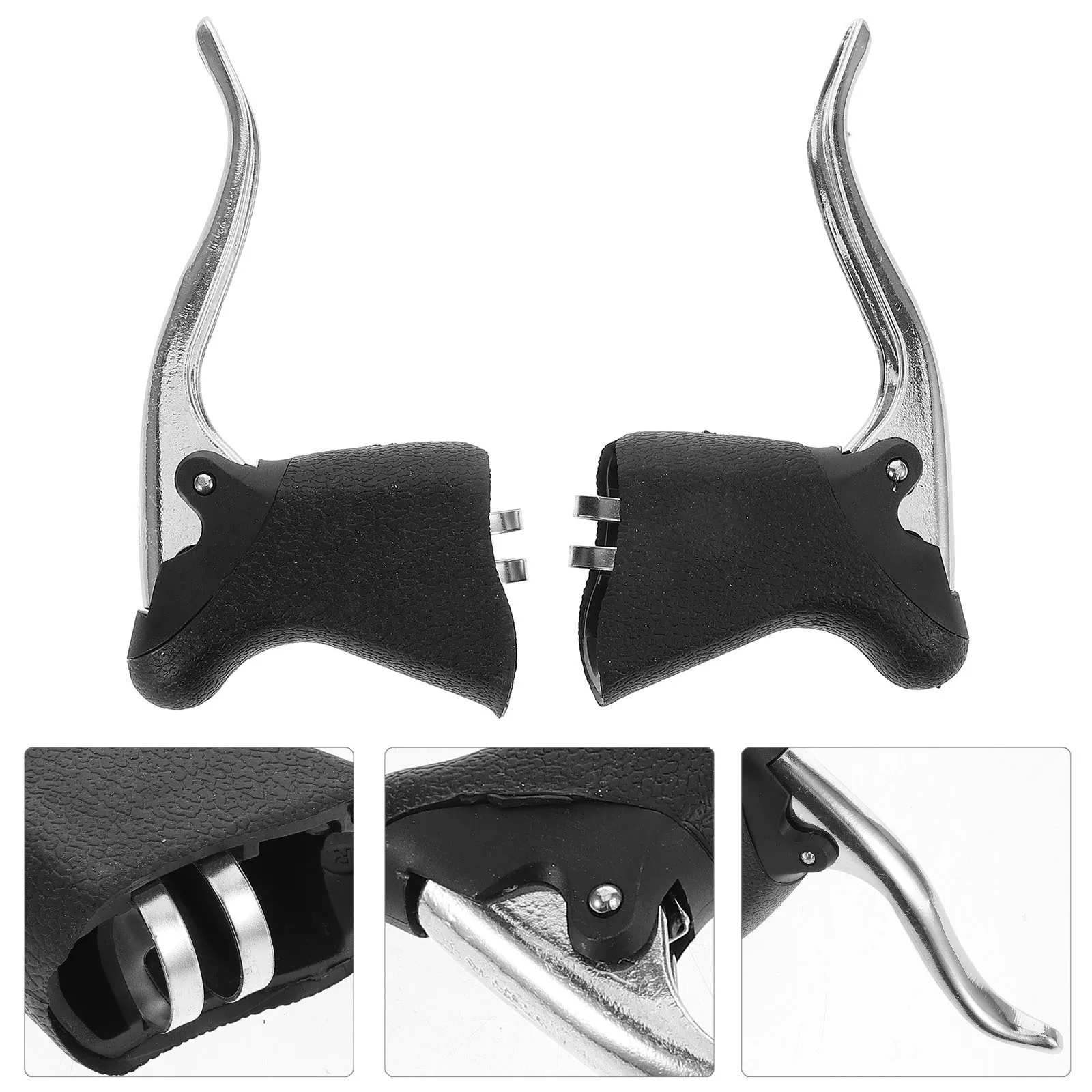 

2Pcs Bicycle Brake Levers Road Bike Drop Handlebar Compatible Front and Rear Braking Lightweight Alloy for Cycling Enthusiasts