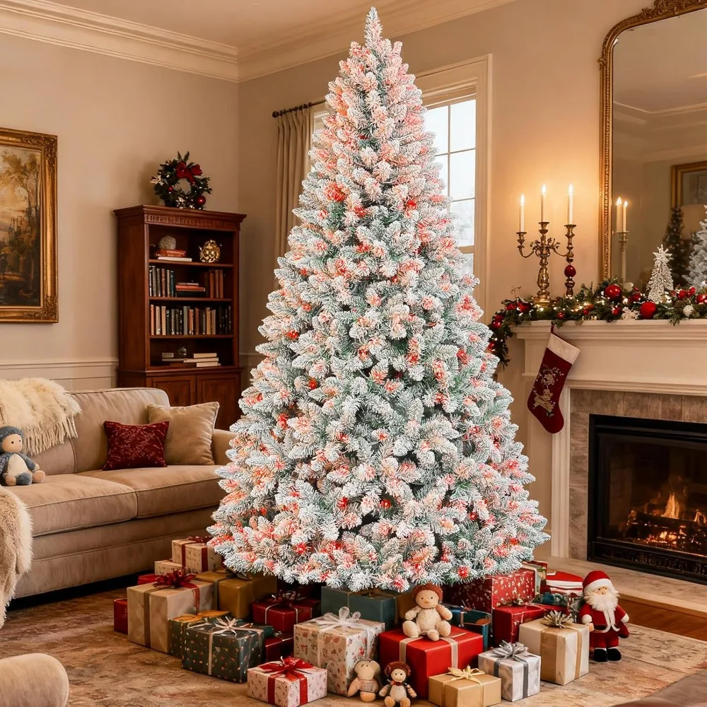 شجرة عيد الميلاد المتدفقة بطول 7.5 قدم مع 450 مصباحًا متعدد الألوان RGB، و1446 نصائح PVC، و15 وضعًا للإضاءة #6