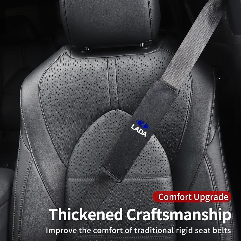 1Pc Flannel Car Seat Belt Shoulder Pad Universal Auto Accessories For Lada Priora Sedan Sport Kalina Granta Vesta Niva Largus