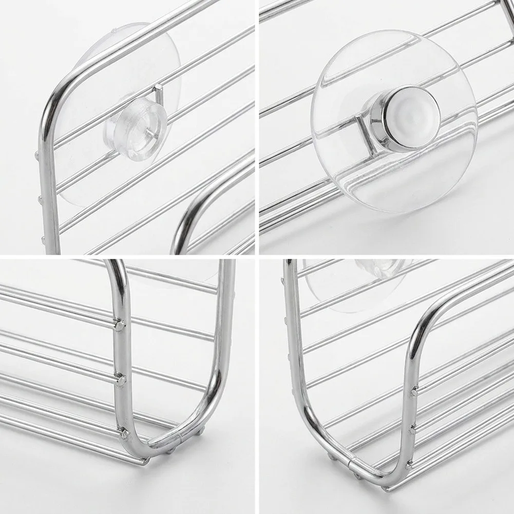 Sink Edge Sponge Organizer Stainless Steel Dish Sponge Holder for Kitchen Countertop Efficient Drainage Design