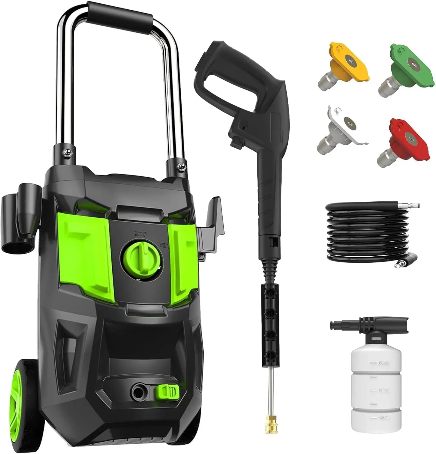 Electric Pressure Washer - 4500 PSI 2.8 GPM Electric Power Washer with 35FT Power Cord, 4 Different Nozzles, Soap Cannon for Car