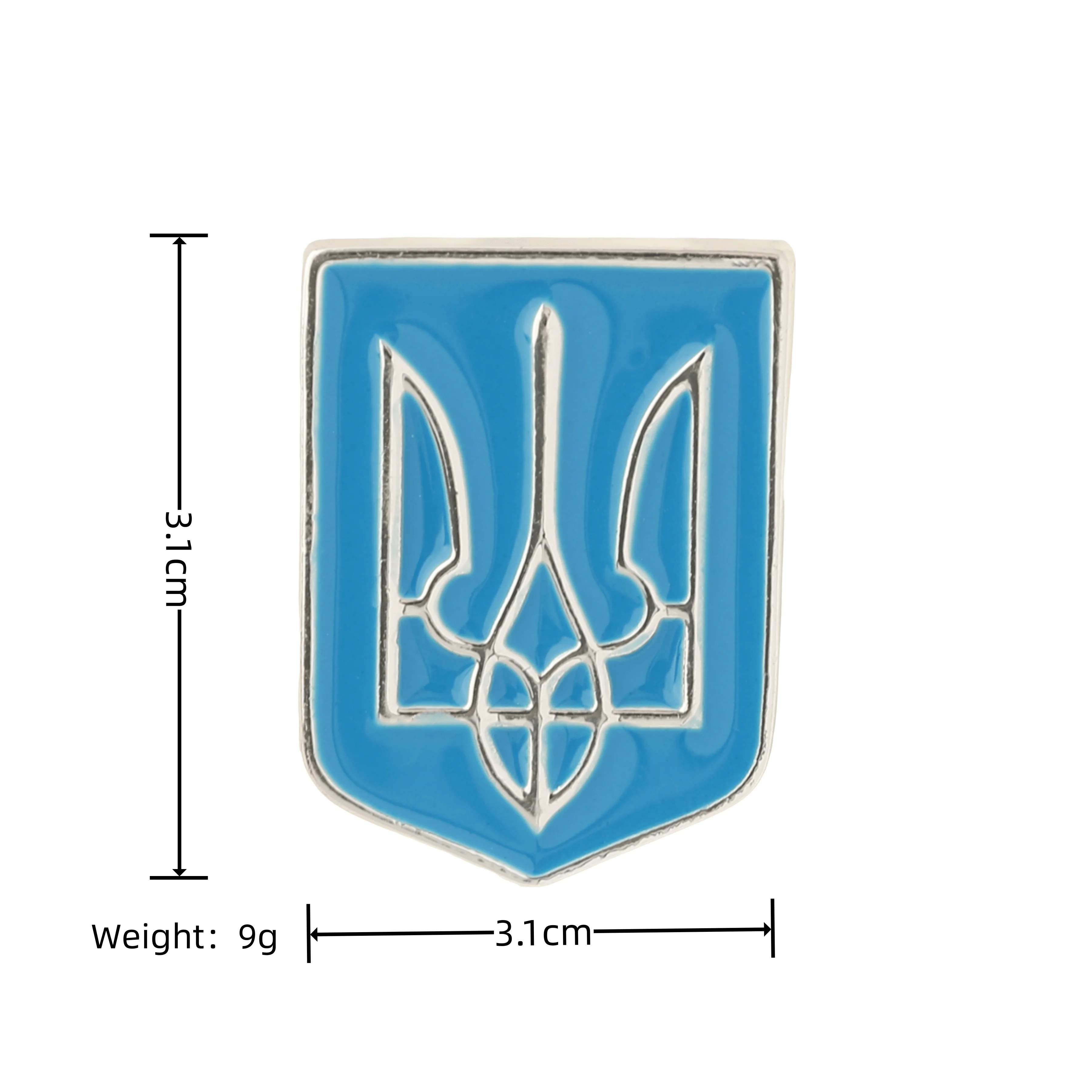 Wholesale Women Brooch Pin Брошка оптом Luxury Trident Badge Inspiring Gift For Ukraine Friends Trendy Jewelry Brooch