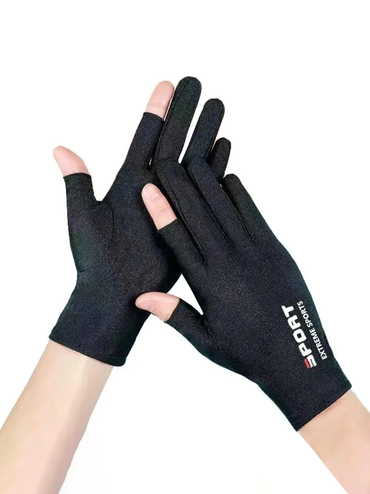 AliExpress NONE Ice Silk Half Finger Cycling Gloves For Men Women Bicycle Motorcycle Gloves Sports Fishing High Elastic Comfortable Gloves New